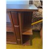 Image 4 : Wood Veneer Entertainment Console with Open Shelves
