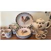 Image 1 : Gibson Everyday Rooster Ceramic Dinnerware Set