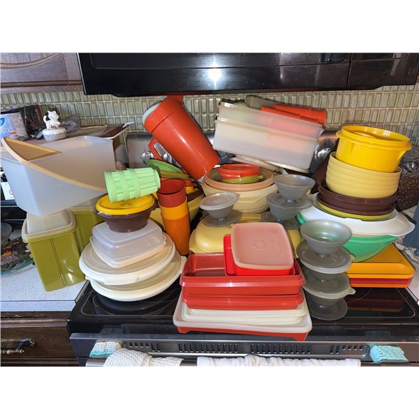 Large Assortment of Vintage Tupperware Kitchen Storage Containers