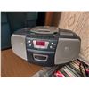 Image 3 : CD Music Collection with CD Player, Cassette Deck, and Storage Rack