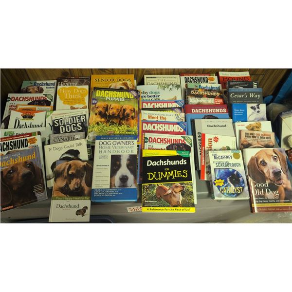 Dachshund Book Collection and Fabric Banner Lot