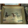 Image 2 : Horse Artwork, Tray, Metal Decor, and Faux Flowers Lot