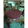 Image 2 : Wood Chairs, Cushions, Carpet Mats, and Folding Table