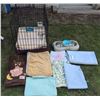Image 1 : Midwest Life Stages Dog Crate, Dual Bowl Set, and Blankets