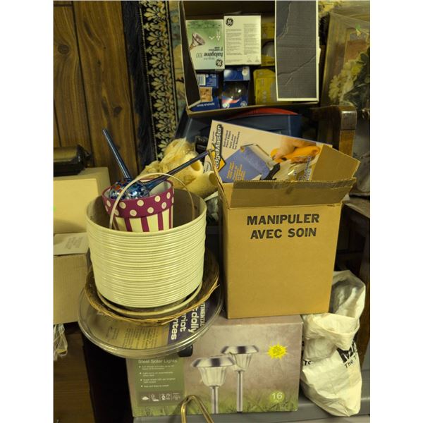 Home and Garden Lot with Tools, Solar Lights, Pumps