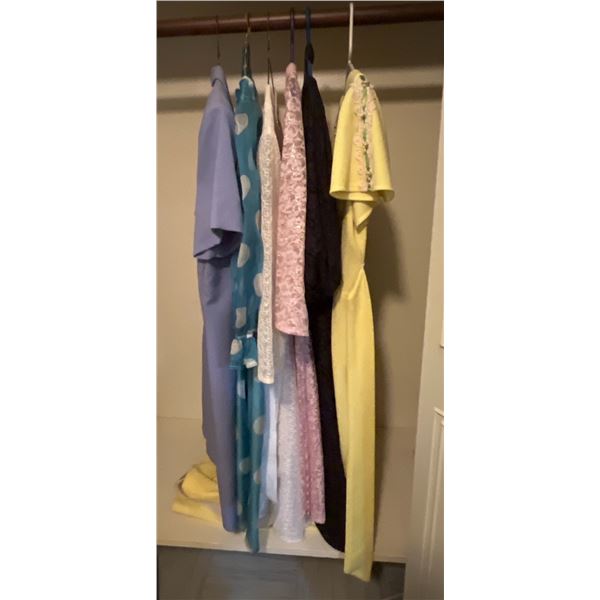 Vintage Women's Dresses in Various Sizes, Mixed Materials and Styles