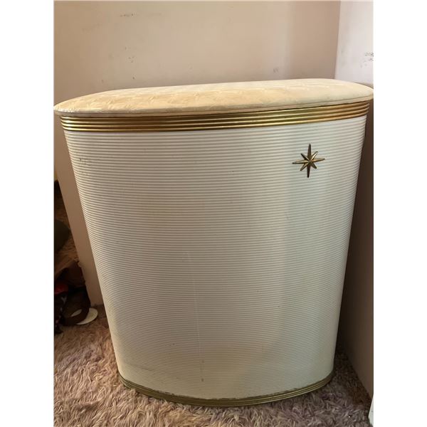 Vintage Mid-Century Hamper with Pajama Lot