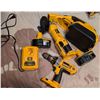 Image 1 : DeWalt 18V Cordless Drill, Angle Grinder, Batteries and Charger Set