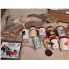 Image 1 : Plastic Mugs, Framed Racing Print, Wooden Toys, and Faux Fur Tails