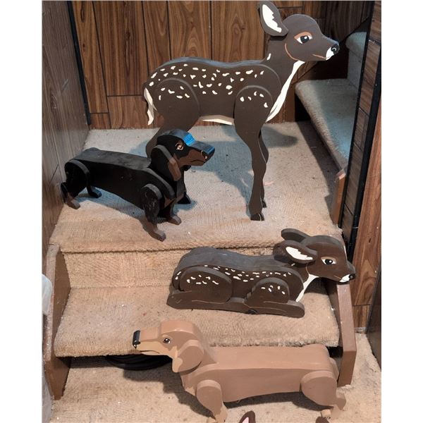 Painted Wooden Animal Figures