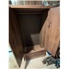 Image 2 : Wood-Look Two Door Standing Cabinet with Hanging Rod and Drawer