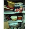 Image 3 : Kitchenware Items Including Teapot, Glassware, Tupperware, and Electric Percolator