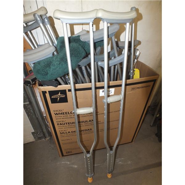 9 Sets Of Assorted Crutches