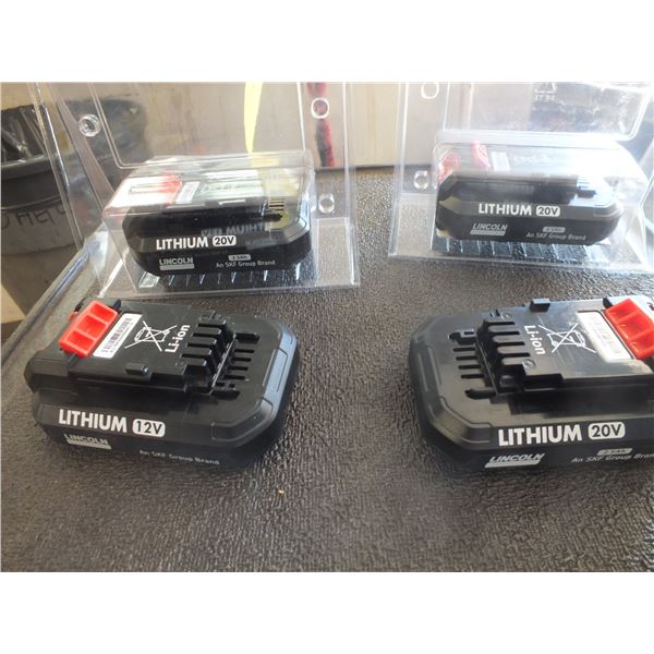 Four Lincoln Lithium Batteries