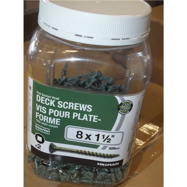 1 Case Of 6 8x 1 1/2" Deck Screws