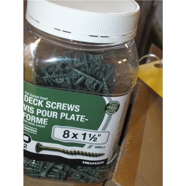 1 Case Of 6 8x 1 1/2' Deck Screws