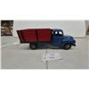 Image 1 : Vintage Structo Stake-Side Pressed-Metal Truck, Blue Cab and Red Bed, 14” Long