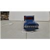 Image 2 : Vintage Structo Stake-Side Pressed-Metal Truck, Blue Cab and Red Bed, 14” Long