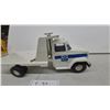 Image 2 : Vintage ertl Ford C-Series Flatbed Equipment Hauler Toy Truck with Winch, Late 1960s-Early 1970s.