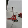 Image 4 : Tru-Scale Pressed Steel Sickle Mower, Grain Drill, and 4-Bottom Plow, circa