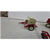 Image 10 : Vintage Ertl International Harvester Farm Wagon, IH Seed Drill, and McCormick Disc Harrow. Metal.