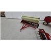Image 9 : Vintage Ertl International Harvester Farm Wagon, IH Seed Drill, and McCormick Disc Harrow. Metal.