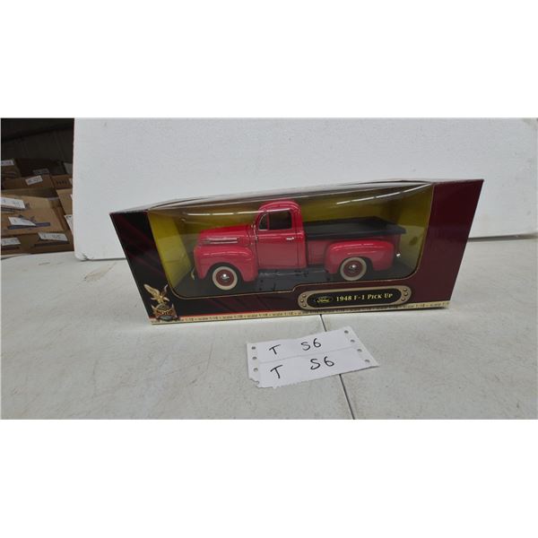 Road Signature Deluxe Edition 1948 Ford F-1 Pickup 1/18 Scale Die-Cast Model, Red