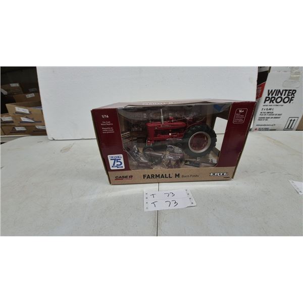 ERTL 75th Anniversary Case IH Farmall M Barn Finds 1/16 Scale Die-Cast Metal Tractor with tools.
