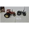Image 1 : Hesston 1380 with Cab and White 700 Die-Cast Toy Tractors. Die-Cast and plastic