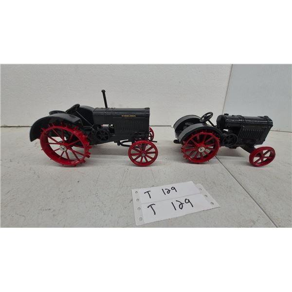 McCormick-Deering 10-20. And 1530 Die-Cast Tractors with Black Body and Red Spoked Wheels