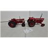 Image 1 : Teeswater Farmall 806 and International 756 Die-Cast Model Tractors with White Side Panels