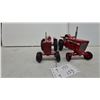Image 4 : Teeswater Farmall 806 and International 756 Die-Cast Model Tractors with White Side Panels