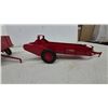 Image 2 : Ertl International Low Bed Trailer, McCormick Barge Wagon, and McCormick manure Spreader. Metal or