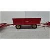 Image 6 : Ertl International Low Bed Trailer, McCormick Barge Wagon, and McCormick manure Spreader. Metal or