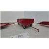 Image 7 : Ertl International Low Bed Trailer, McCormick Barge Wagon, and McCormick manure Spreader. Metal or
