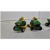 Image 5 : John Deere X485 and X324 Toy Lawn Tractors with Utility Trailer and roto tiller Implement