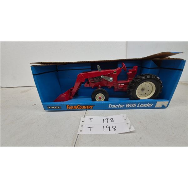 Ertl FarmCountry 1/16 Scale Red Die-Cast Tractor With Loader