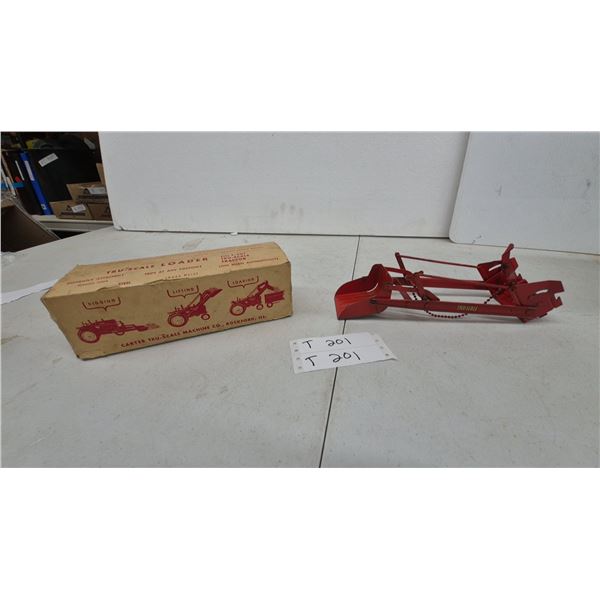 Tru-Scale Loader Attachment for No. T 401 Tractor, 1950s-1960s, Red Steel