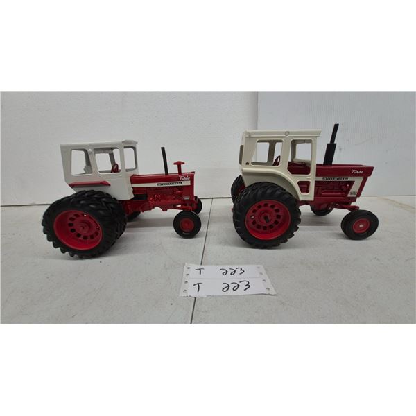 International Harvester 1466 Turbo and Farmall 1456 Turbo Die-Cast Toy Tractors with Cabs
