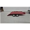 Image 3 : Ertl Case IH Ford F-Series Pickup Truck Die-Cast and metal Red Tandem Axle Flatbed Equipment