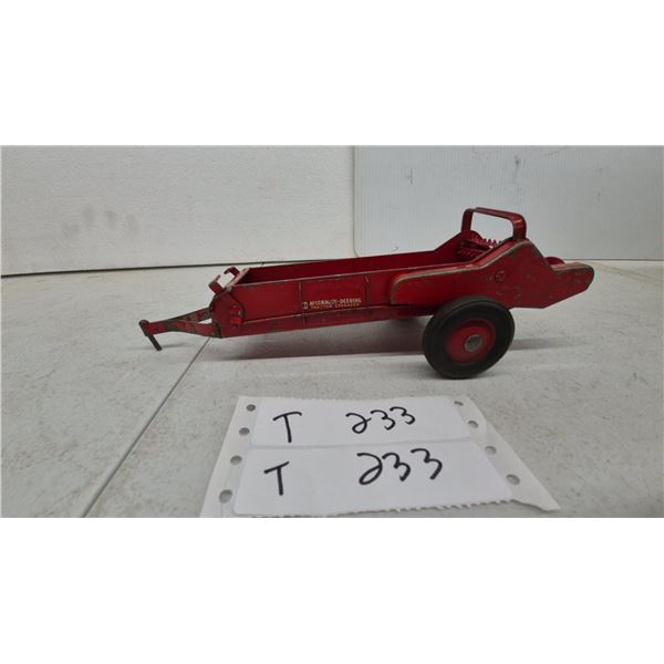 Vintage McCormick-Deering Pressed Steel Toy Tractor Manure Spreader
