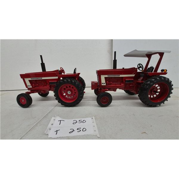 2 International Harvester 766 Die-Cast Toy Tractors with and Without Canopy