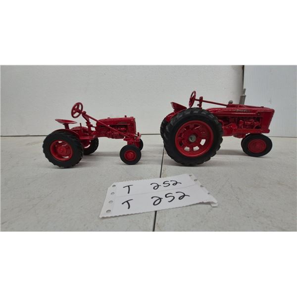 Farmall H and Farmall Cub Die-Cast Toy Tractors