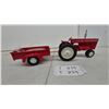 Image 1 : Tru-Scale International Harvester Farmall 560 Toy Die-Cast Tractor with metal Red Utility Wagon