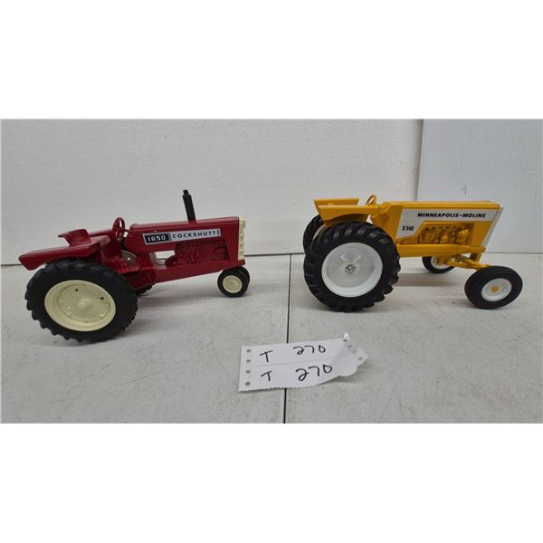 Cockshutt 1850 and Minneapolis-Moline G940 Die-Cast Toy Tractors 1 /16 scale