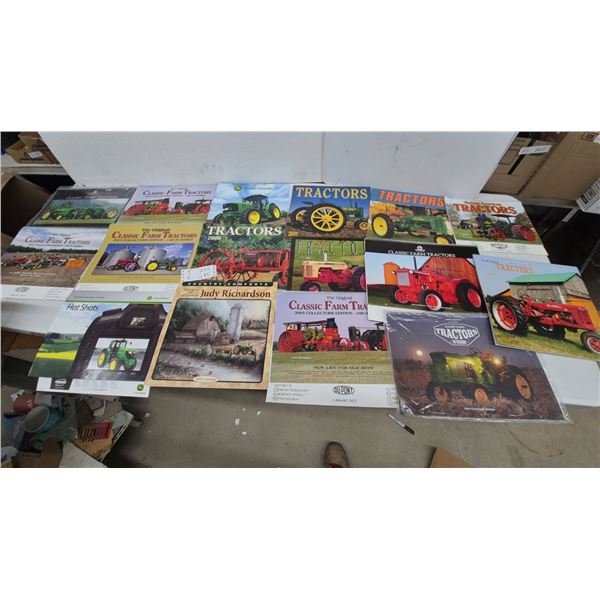 16 Classic Farm Tractors, John Deere, Vintage American Tractors Wall Calendars