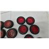Image 2 : 35 Assorted Toy Tractor Wheels with Black Rubber Tires and Red Plastic Hubs