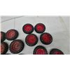 Image 3 : 35 Assorted Toy Tractor Wheels with Black Rubber Tires and Red Plastic Hubs