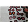 Image 7 : 35 Assorted Toy Tractor Wheels with Black Rubber Tires and Red Plastic Hubs