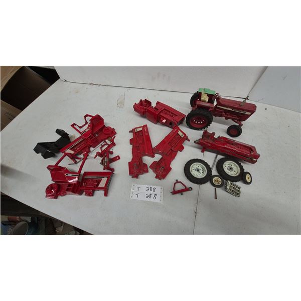 Ertl International Harvester 1066 Turbo and Cockshutt 1850 Die-Cast Tractor Parts Lot